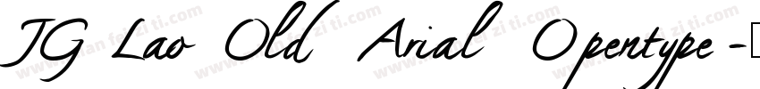 JG Lao Old Arial Opentype字体转换
